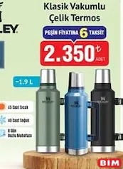 STANLEY KLASİK VAKUMLU ÇELİK TERMOS 1,9 L fiyat ve kampanya bilgisi